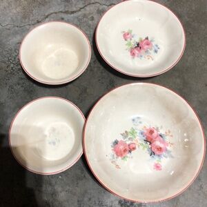 Vintage Universal Cambridge Rose Bouquet dishes